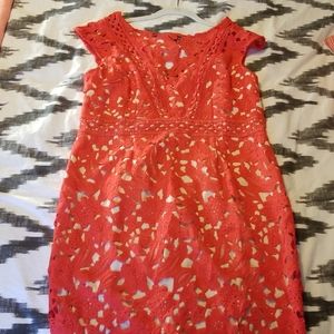 Red lace dress